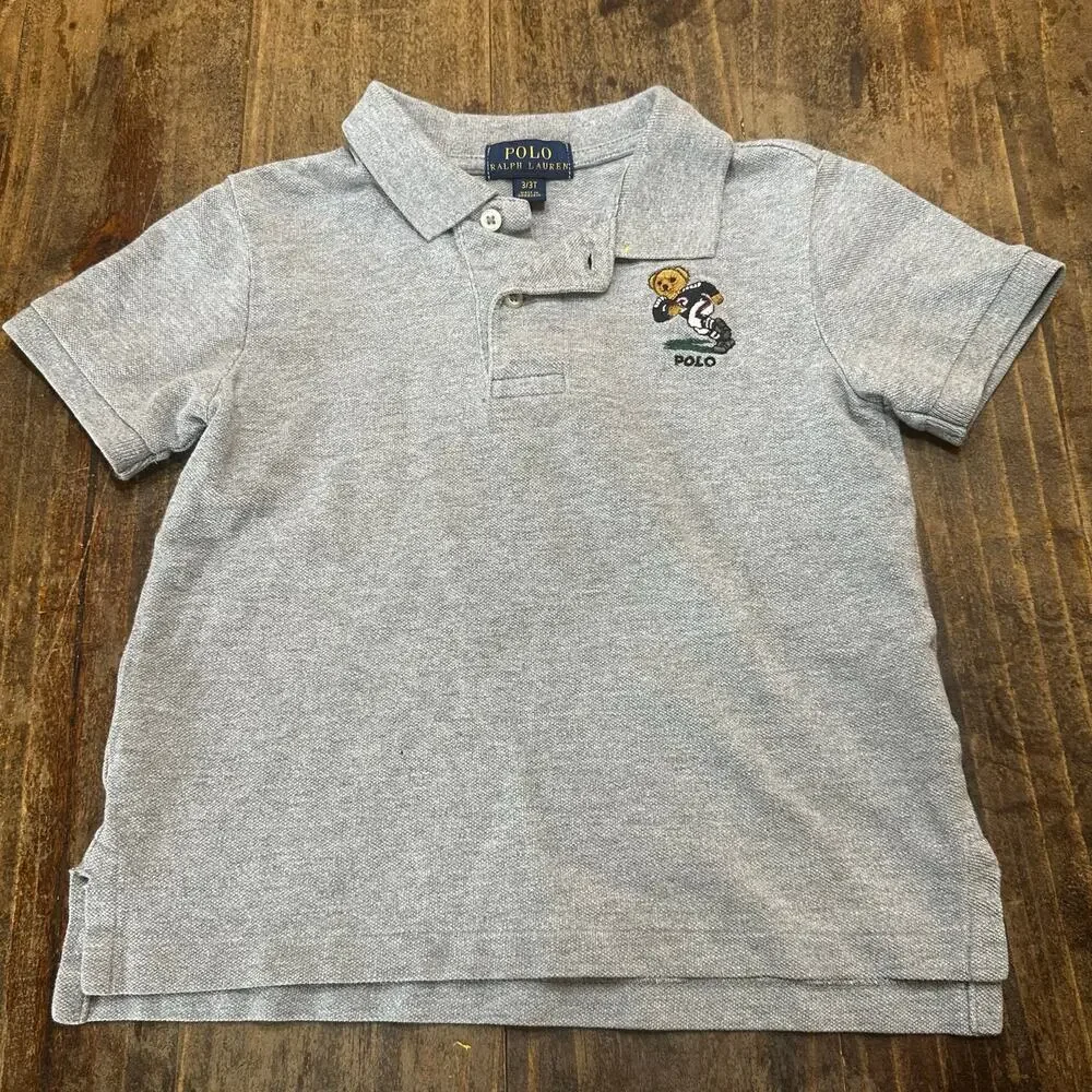 Polo Ralph Lauren Football Bear Polo sz 3T